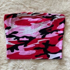 never worn pink camo tube top